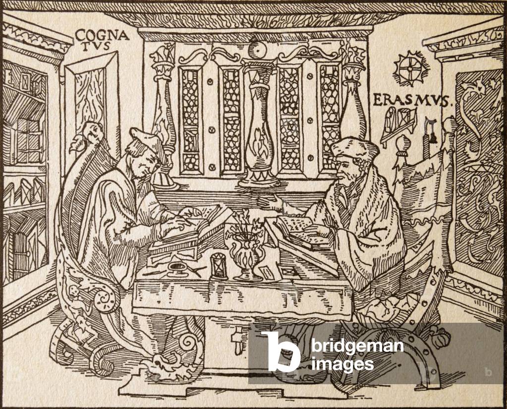 Gilbert Cugino (a sinistra) con Erasmus di Rotterdam