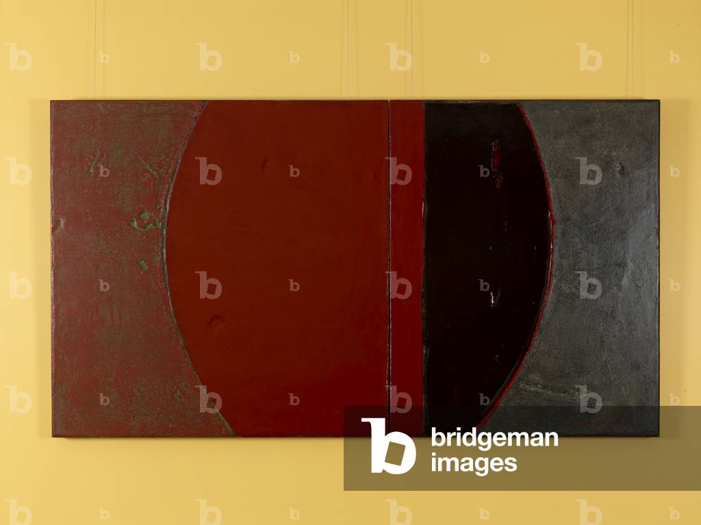 Die Dynastie der Farben: Der Palast von Xia, 2009 (Öl, Lack & Jute auf Holz)