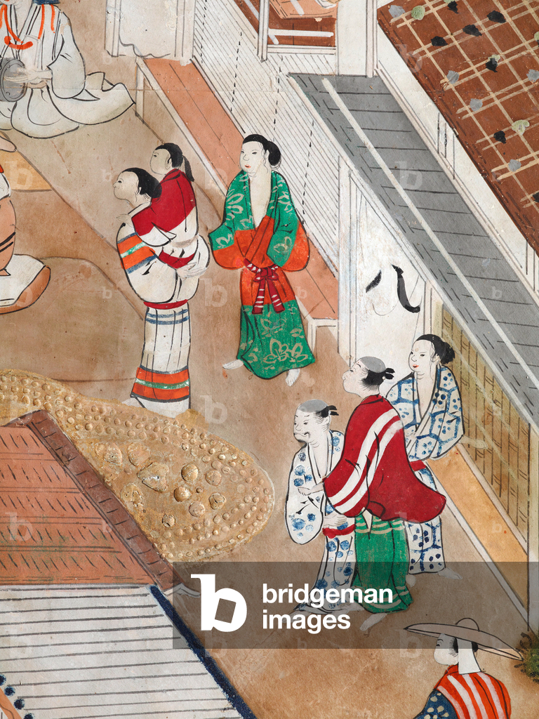 Osakazu Byobu - Paravento pieghevole giapponese a otto pannelli (dipinto)