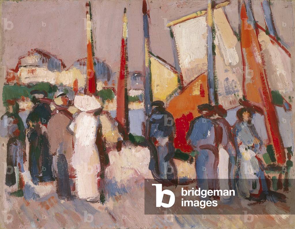 "Menschen und Segel bei Royan" 1910 von John Duncan Fergusson
