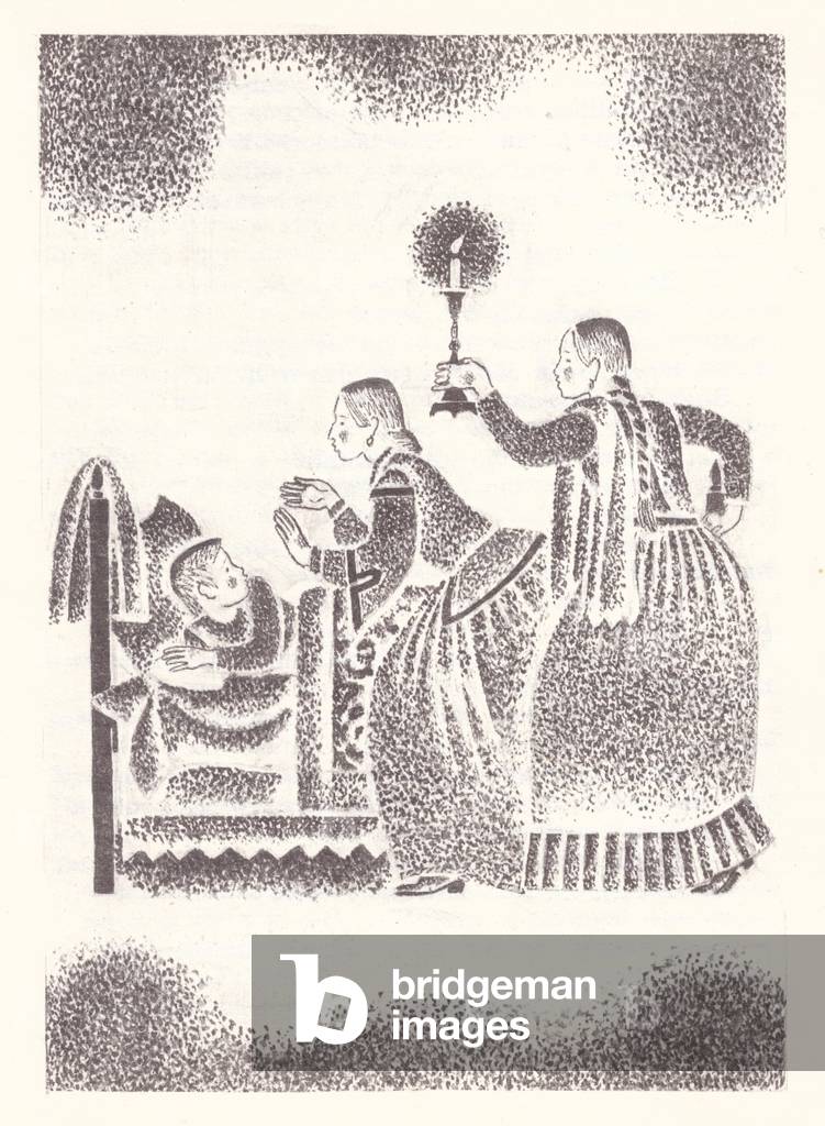 Bild von Druck "Illustration aus 'Tyoma's Childhood” von Nikolay Garin-Mikhailovsky" 1977 von Marina Uspenskay