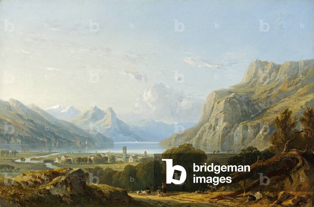 Immagine di Dipinto "Il lago di Wallenstadt" 1841 di George Arthur Fripp