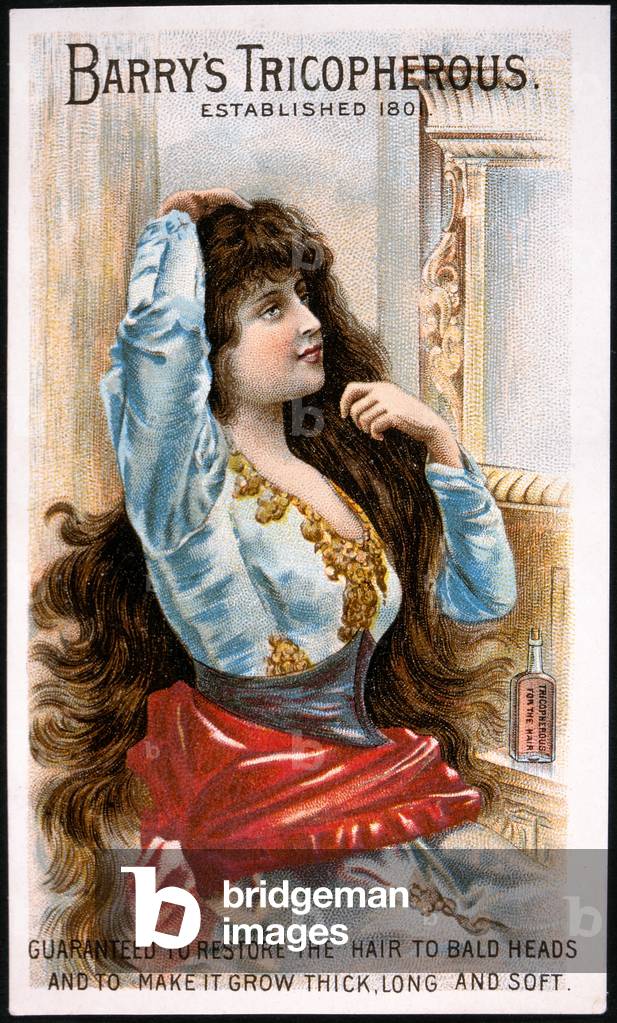 "donna con i capelli lunghi", 1900