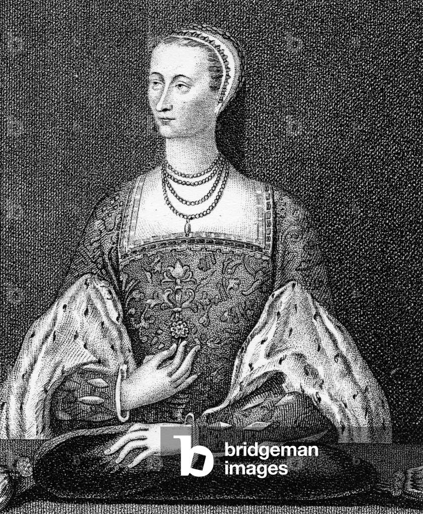 "Maria di Guise", 1794 di English School, b/w