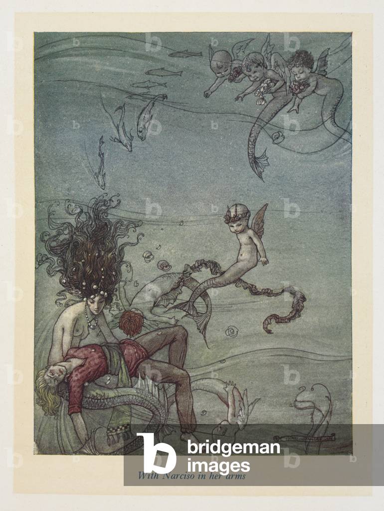 "Mit Narciso in ihren Armen. Die Perlen der Meerjungfrau."