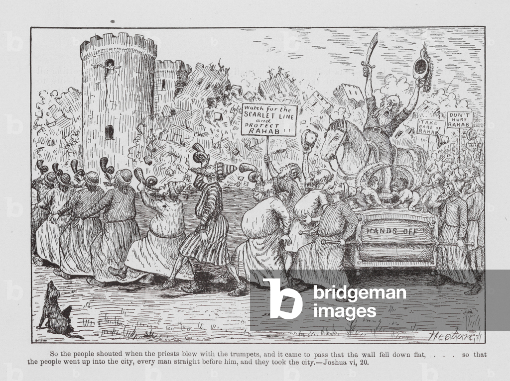 Image of Print depicting One of Watson Heston's Old Testament Stories Comically Illustrated (litho) 1801 by Wa