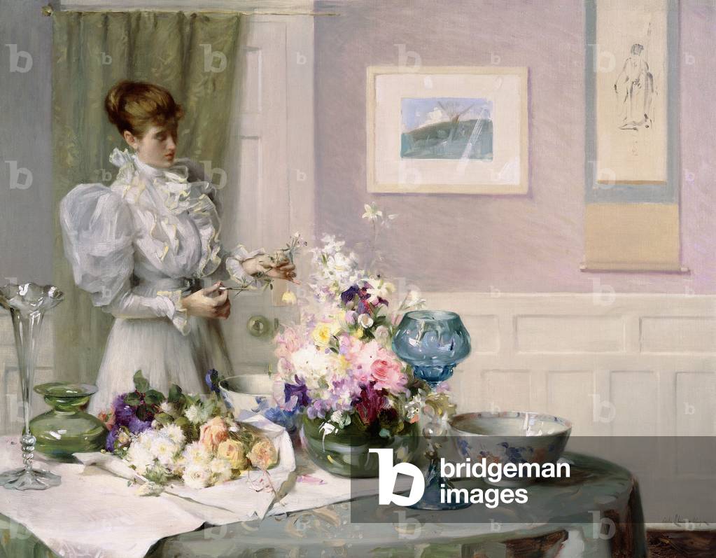 Die Blume Arranger, (öl auf leinwand)