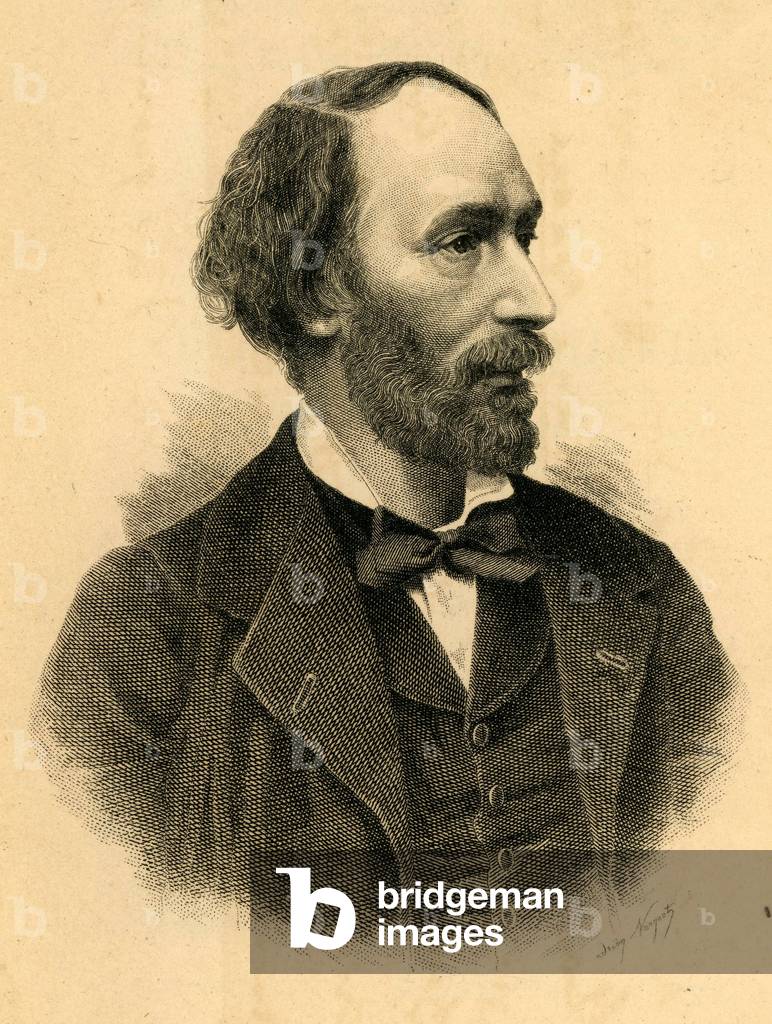 Auguste Vacquerie1819 1895 Fotografo e giornalista francese Incisione dalla collezione Celebrites contemporain
