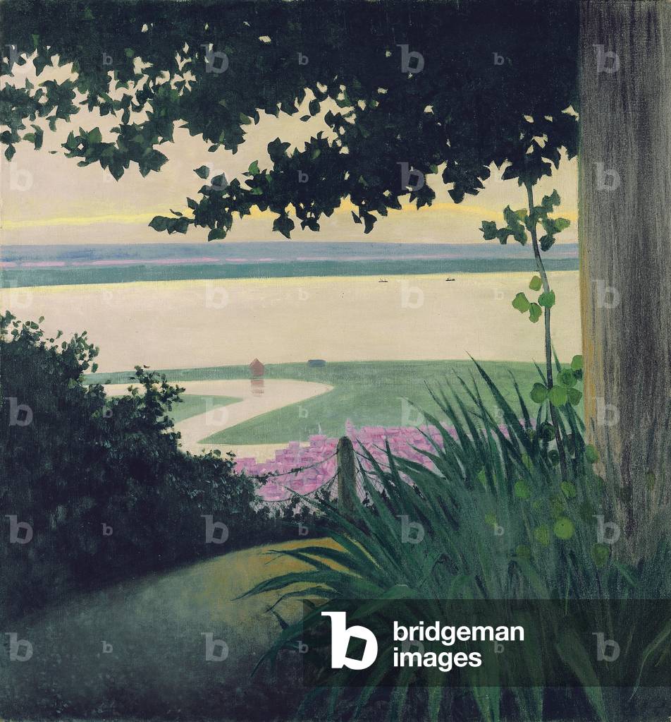 Image de Peinture représentant Honfleur et la baie de la Seine, 1910 par Felix Edouard Vallotton
