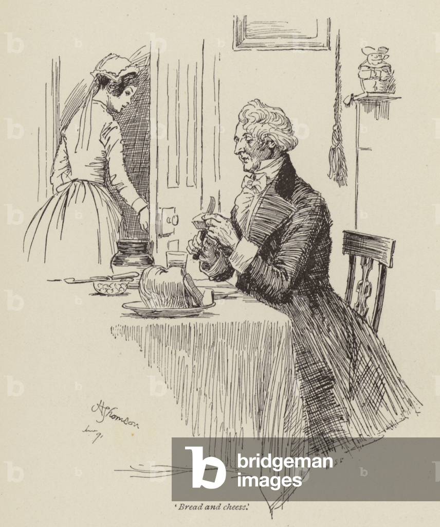 Illustration for Cranford by Mrs Gaskell (engraving) by Hugh Thomson