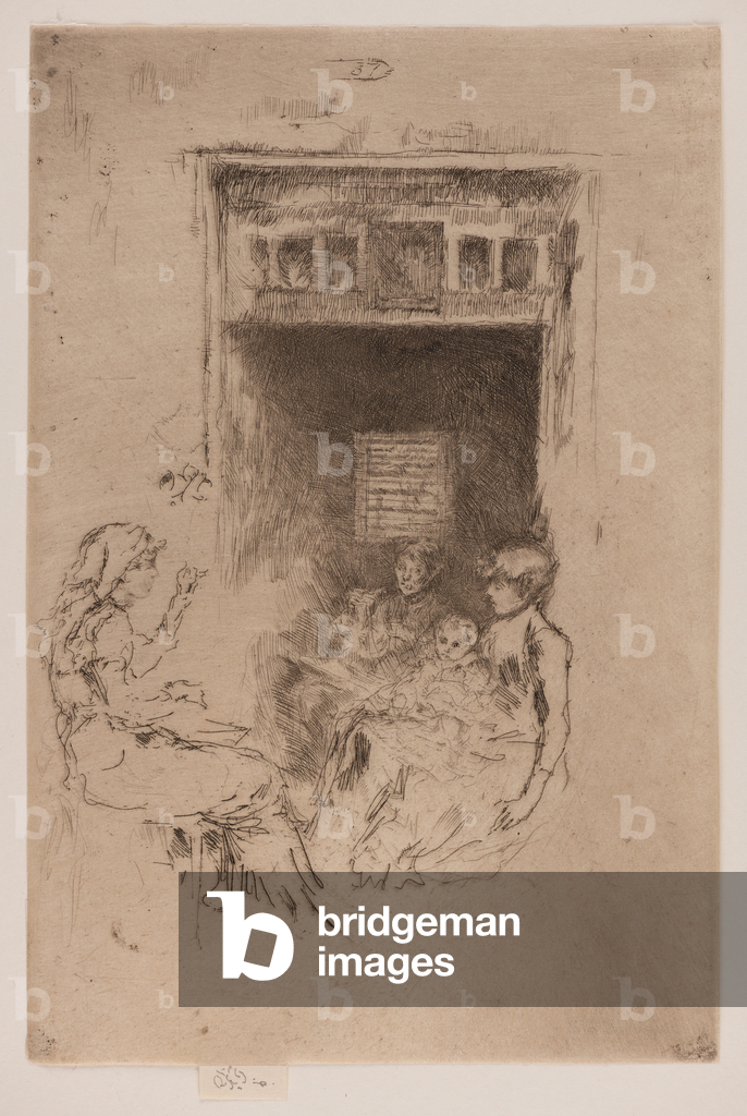 Image of Engraving depicting Bead Stringers 1886 by James Abbott McNeill Whistler