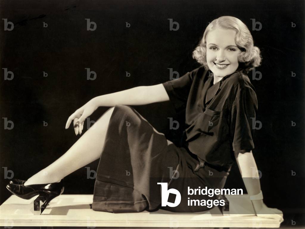 Jean Dale, later known as Virginia Dale, Full-Length Portrait for the Film, "Missing Witnesses", Warner Bros.,