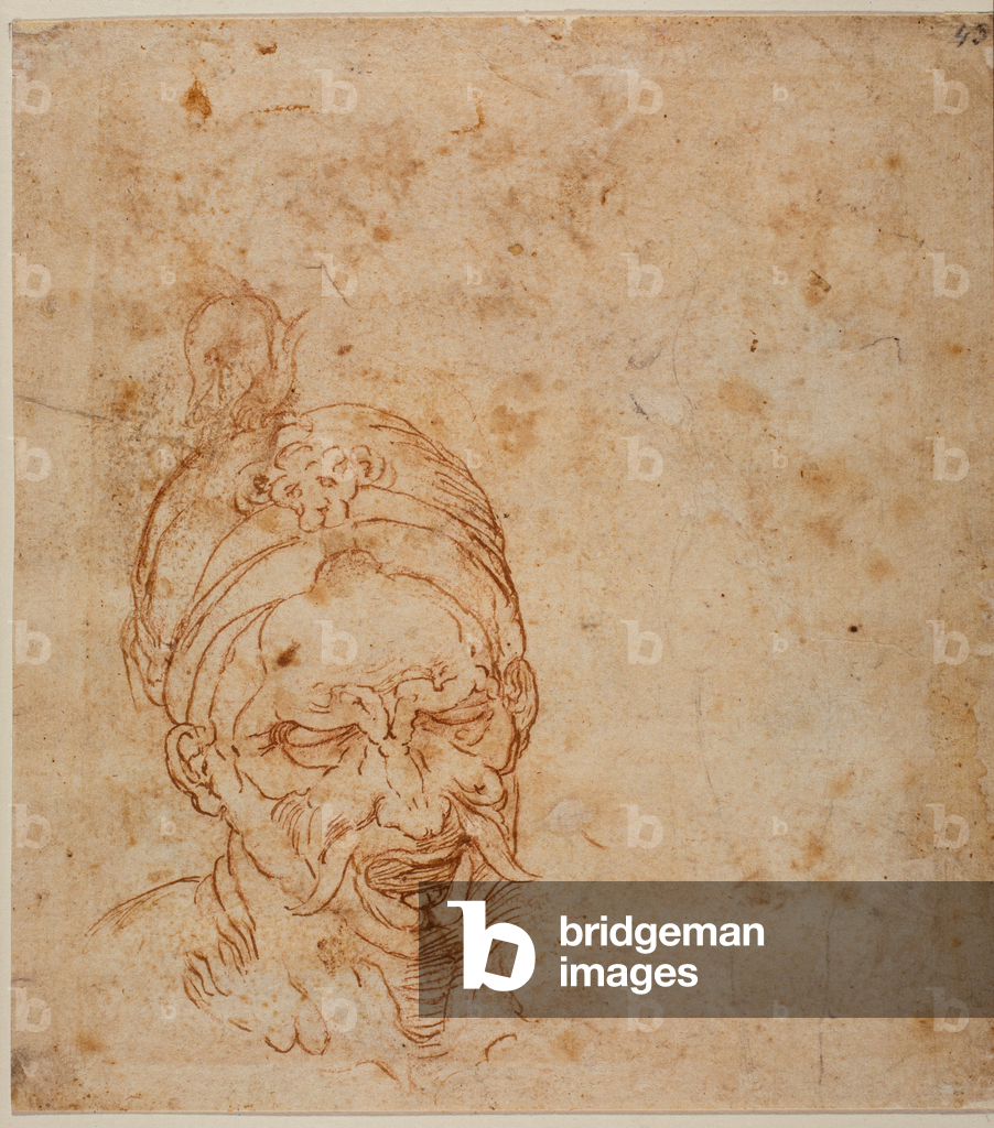 Oriental head study, 16th century (drawing)