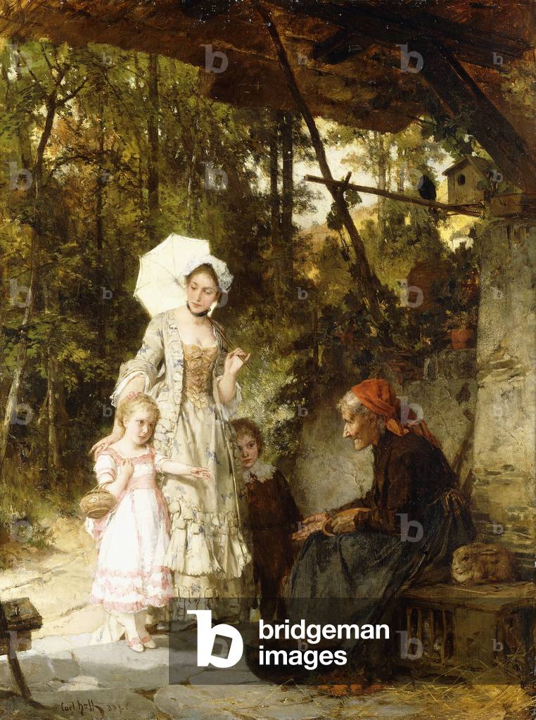 Il dono, (olio su tela)