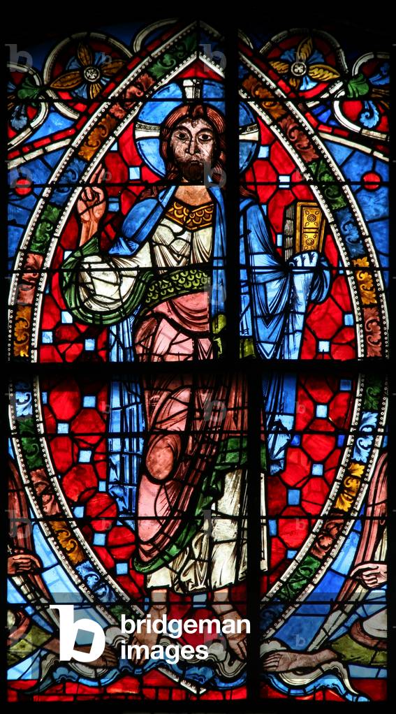 Window w0 depicting the Ascension (stained glass) c.1170 by French Artist