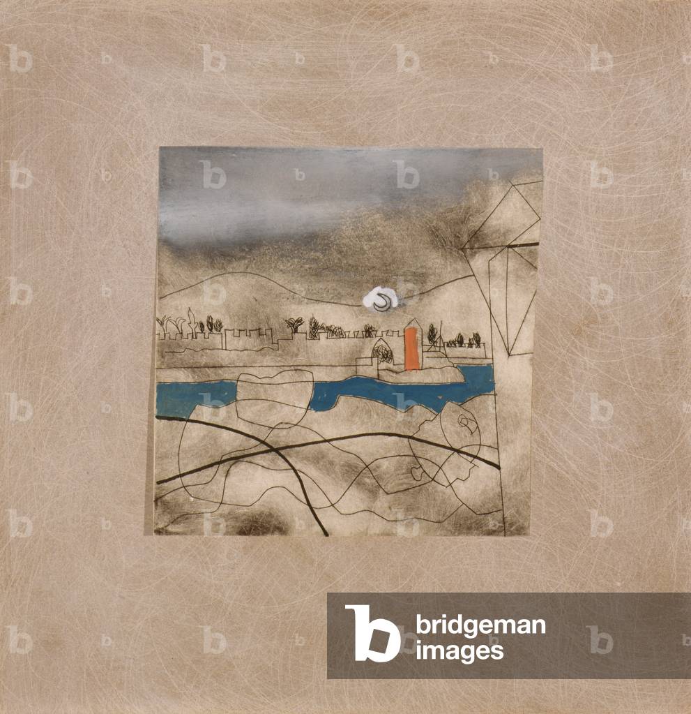 "1965 (Rhodos-Variation zu einem Thema # 4)" 1965 von Ben Nicholson, b/w