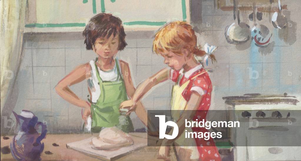 Image de Peinture représentant Pain à pâtisserie pour filles, 1960s par Marina Uspenskaya