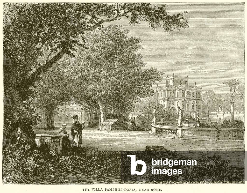 Villa Pamphili-Doria, vicino a Roma (incisione)