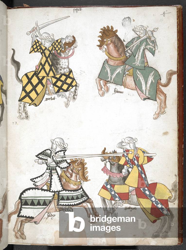 Chevaliers jouant.