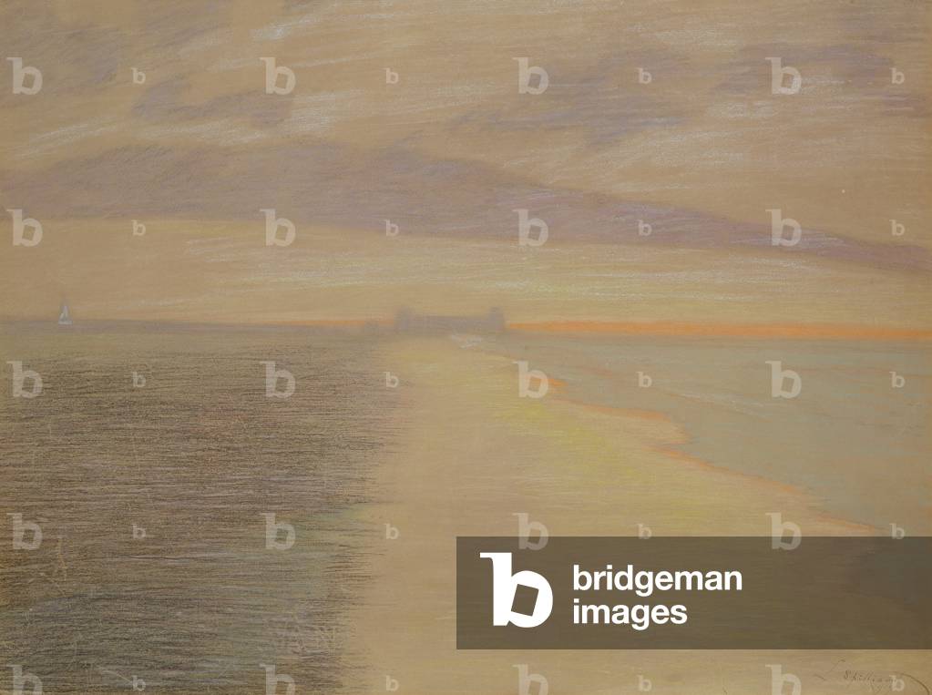 Crepuscule marin a Ostenda, 1917 (pastello su carta)