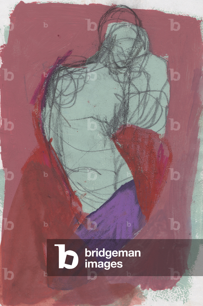 Skizzenbuch 15, 2024 (Temperafarbe, Holzkohle auf Papier)