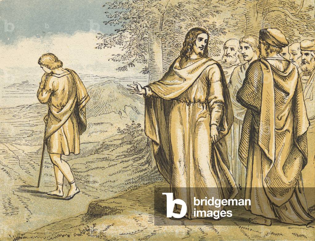 Der reiche junge Mann (farbige Gravur)