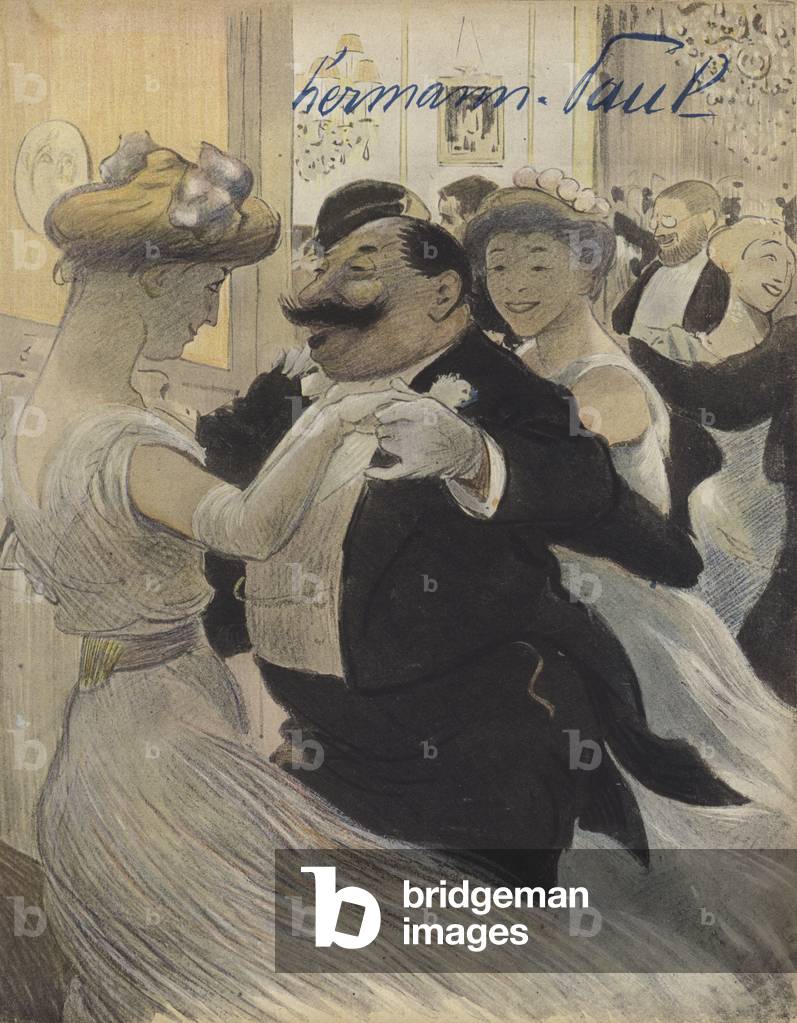 "Ballsaal Tanz (Farbe litho)" von Rene George Hermann-Paul