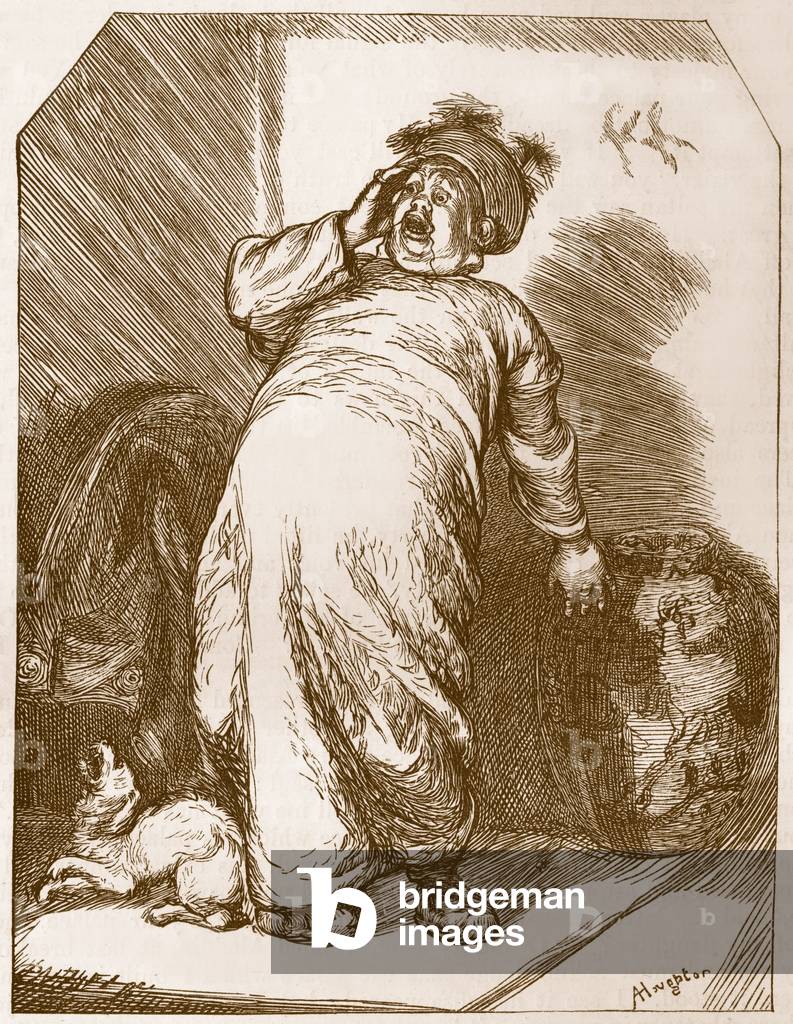 "Racconto delle notti arabe -" di Arthur Boyd Houghton, b/w