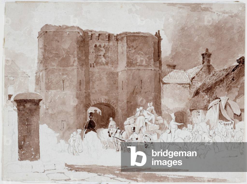 Hotspur Tower, Alnwick (matita e acquerello su carta)