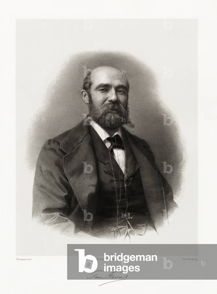 Immagine di Stampa "Paul Féval" 1865 di Bornemann, b/w