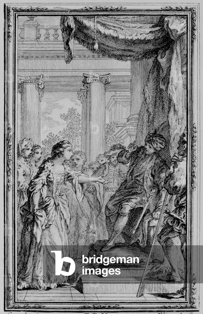 Immagine di Incisione "Una dama e il re di Cipro" 1757 di Photo Josse