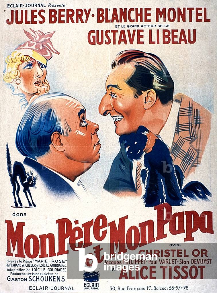 Mon pere et mon papa (My father and my dad), 1938 (poster)