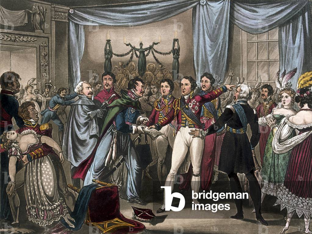 "Intelligenz der Schlacht von Ligny" 1818 von William Heath