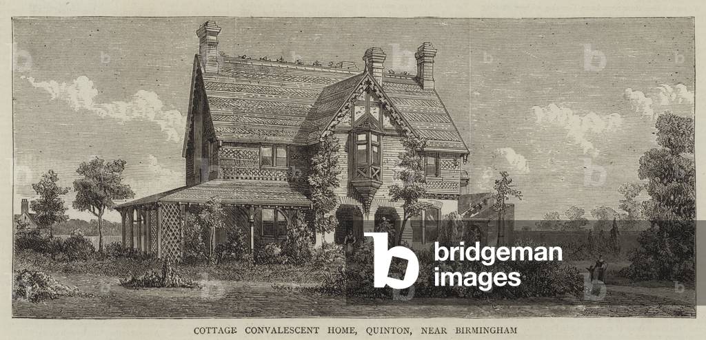 Cottage Convalescent Home par English School, b/w
