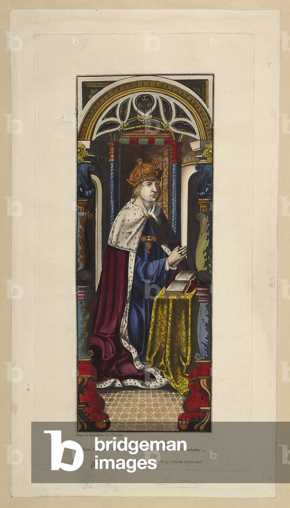 Enrico VII; Re d'Inghilterra. Immagine di una vetrata in St. Margarets Church Westminster.