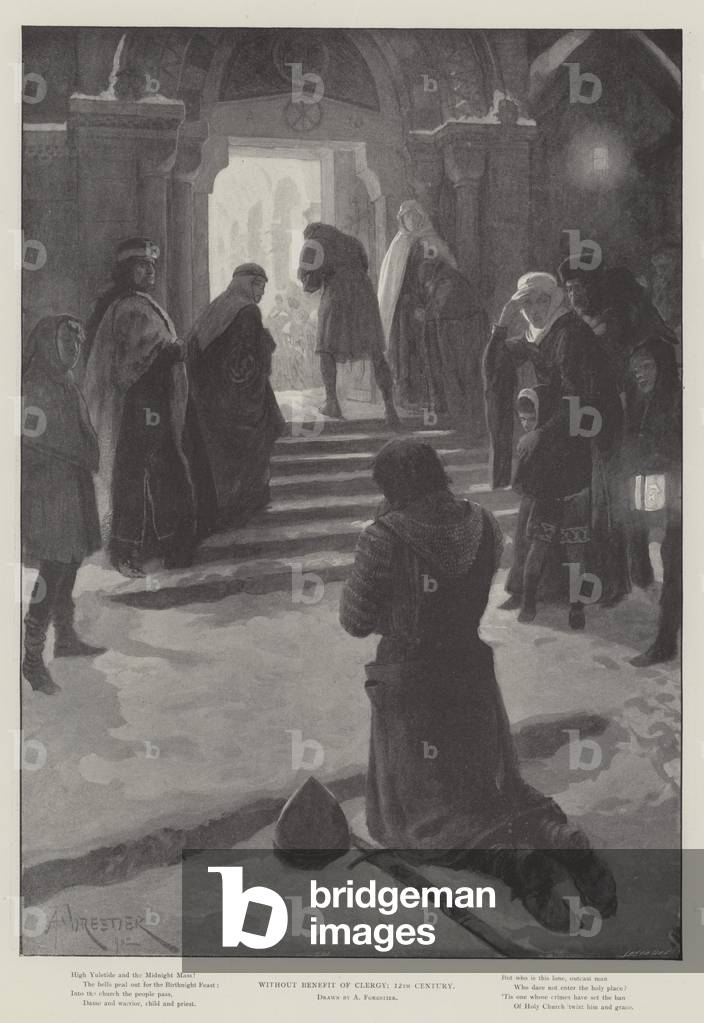Bild von Druck "Ohne Nutzen des Klerus" 1902 von Amedee Forestier