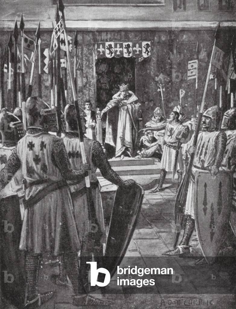 Heinrich III. und die Barone (Litho)