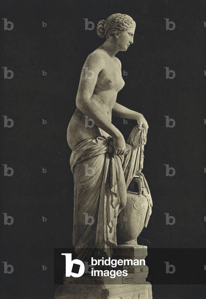 Vatikanmuseum, Grecian Croos Hall, Venus von Gnidia, Detail (s/w Foto)