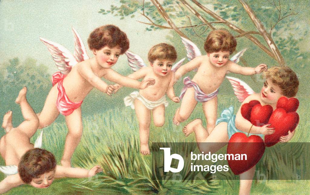 British Valentine card (colour litho) by English Artist