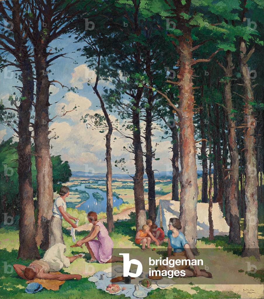 Campeggio, 1934 (olio su tela)