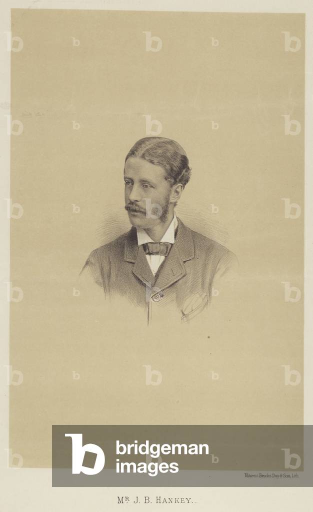 Immagine di Stampa "Sig. J B Hankey (lito)" di English School, b/w