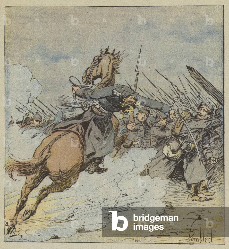 "Mort du colonel de Kontski (color lito)" di Louis Charles Bombled