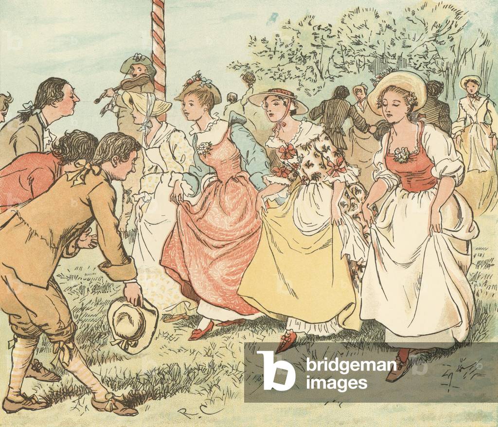 "Come Lasses and Lads (Farbe litho)" von Randolph Caldecott