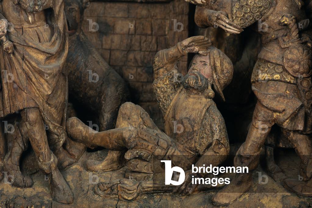 "Chiesa parrocchiale di San Colomba. Doloroso. Fiandre occidentali. Belgio. Pala d'altare di Santa Colomba di 