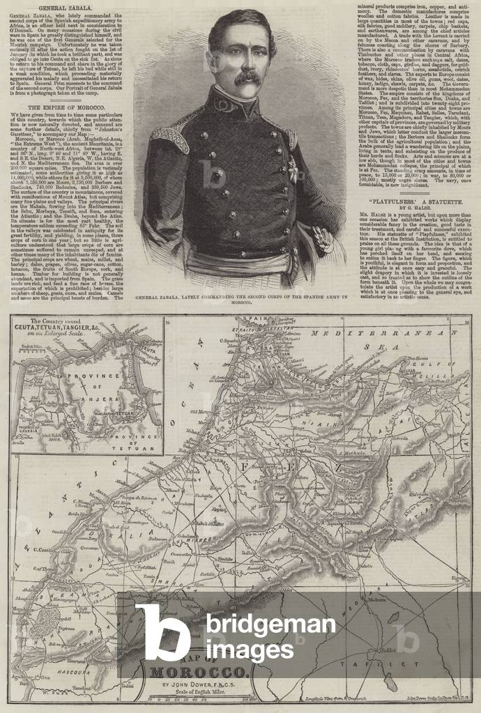 Hispano-Moroccan War (engraving) by John Dower, b/w
