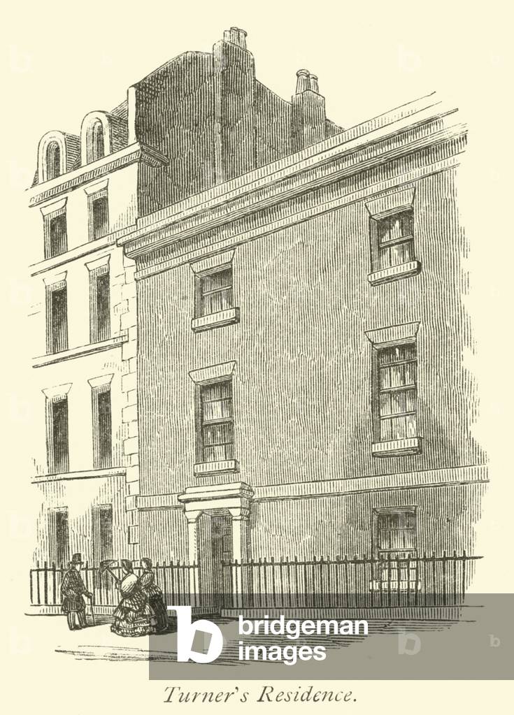 "Turner's Residence (Gravur)" von English School, b/w