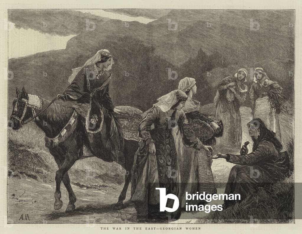 Der Krieg im Osten, georgische Frauen (Gravur)
