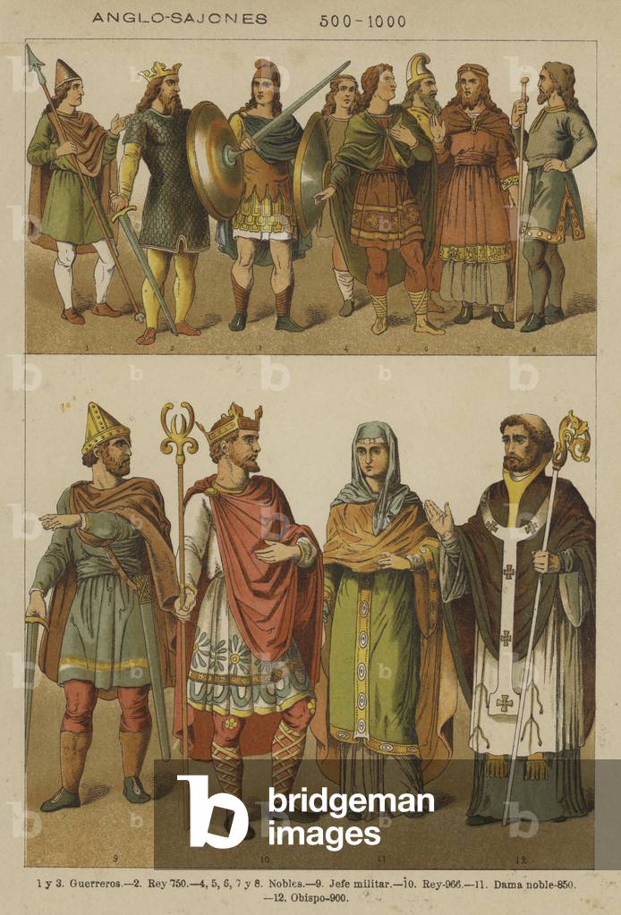 Anglo-Sazones, 500-1000 (colore lito)