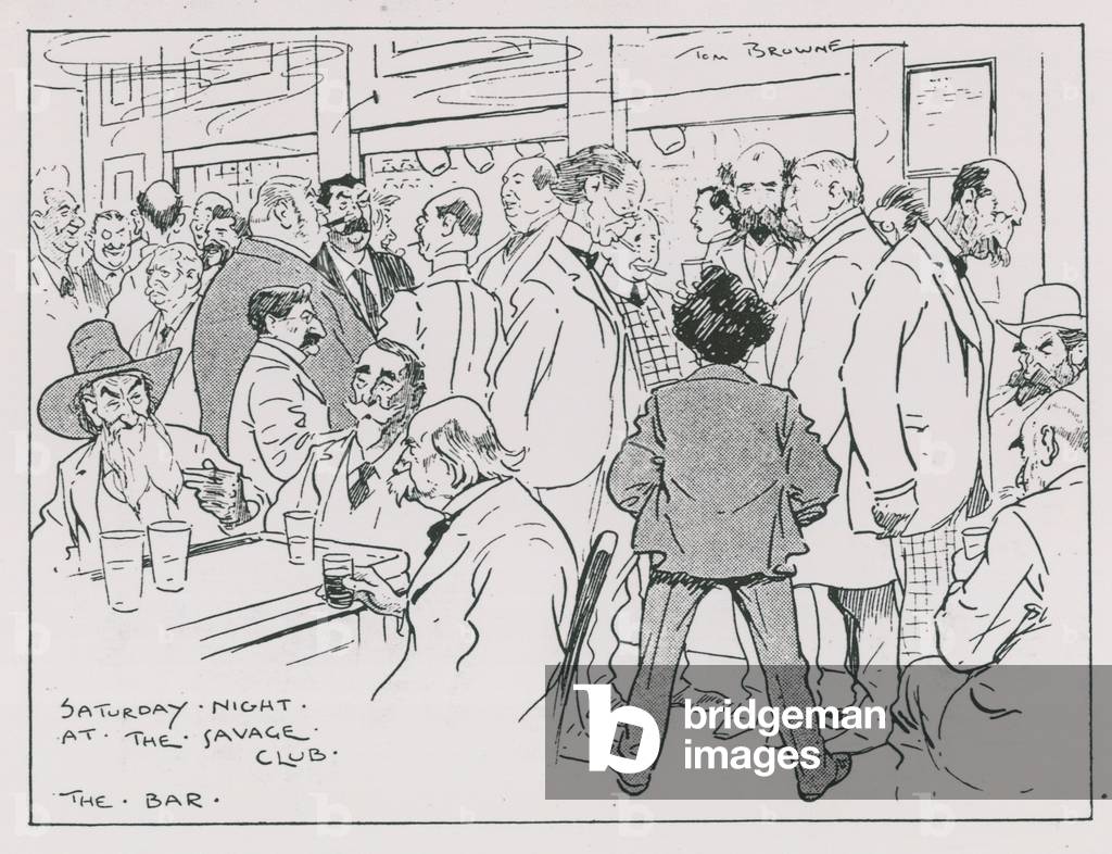 Sabato sera al bar Savage Club (incisione)