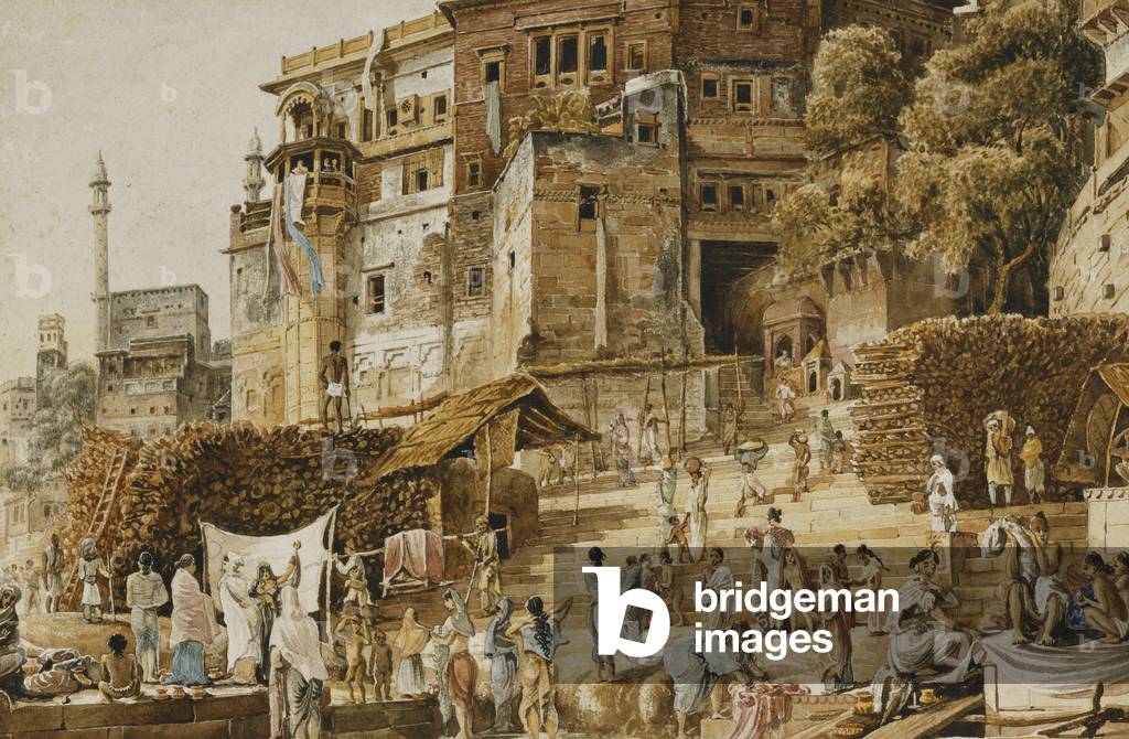 Bruhma Ghat, Benares, India 1830
